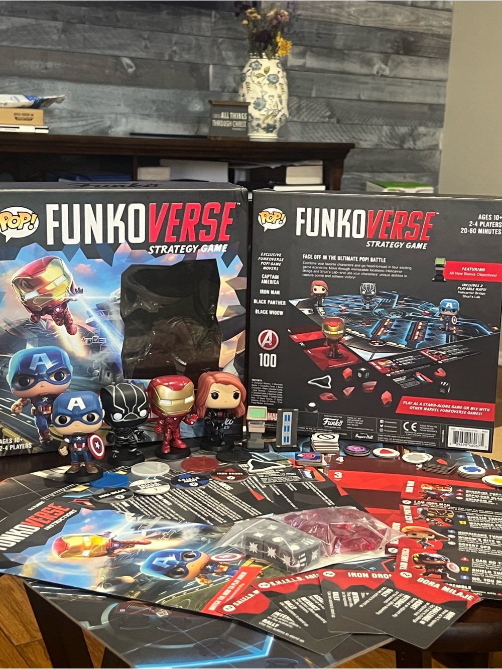 Funko Marvel Game Set with Red, Blue, Black Accents